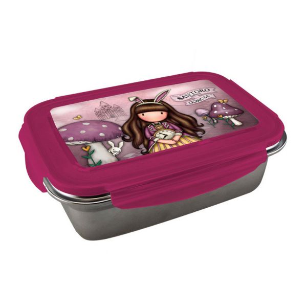 STAINLESS STEEL FOOD CONTAINER 800ml PINK GORJUSS