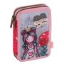 DOUBLE FILLED PENCIL CASE RED GORJUSS