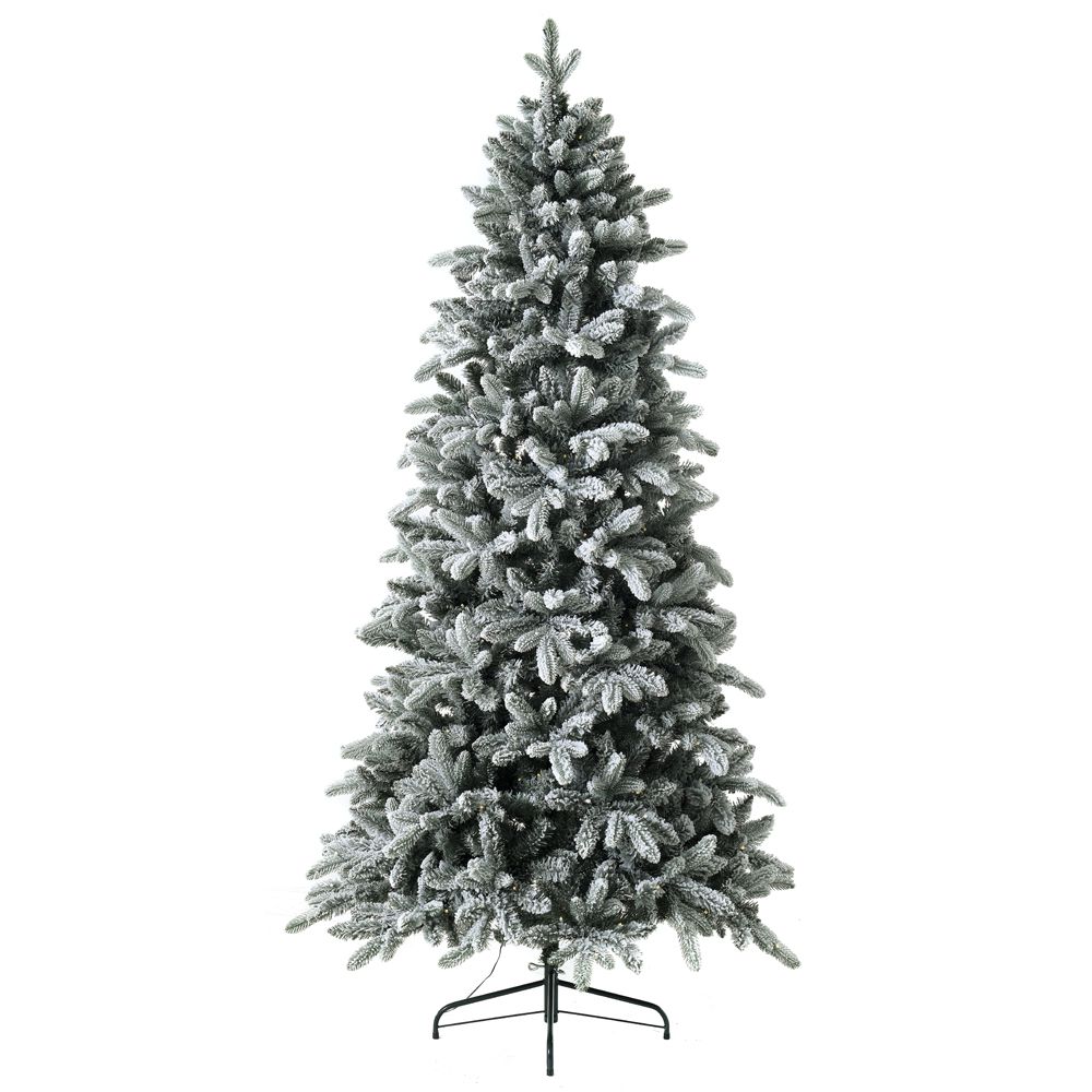 CHRISTMAS TREE FLOCKED SNOW WHITE 240 CM WITH 520 LED