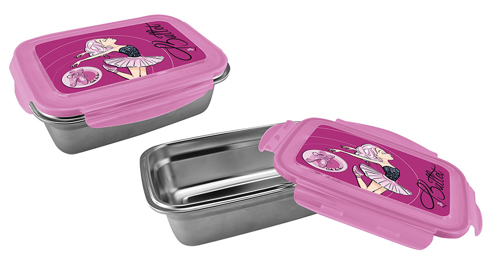 STAINLESS STEEL FOOD CONTAINER 800ml BALLERINA