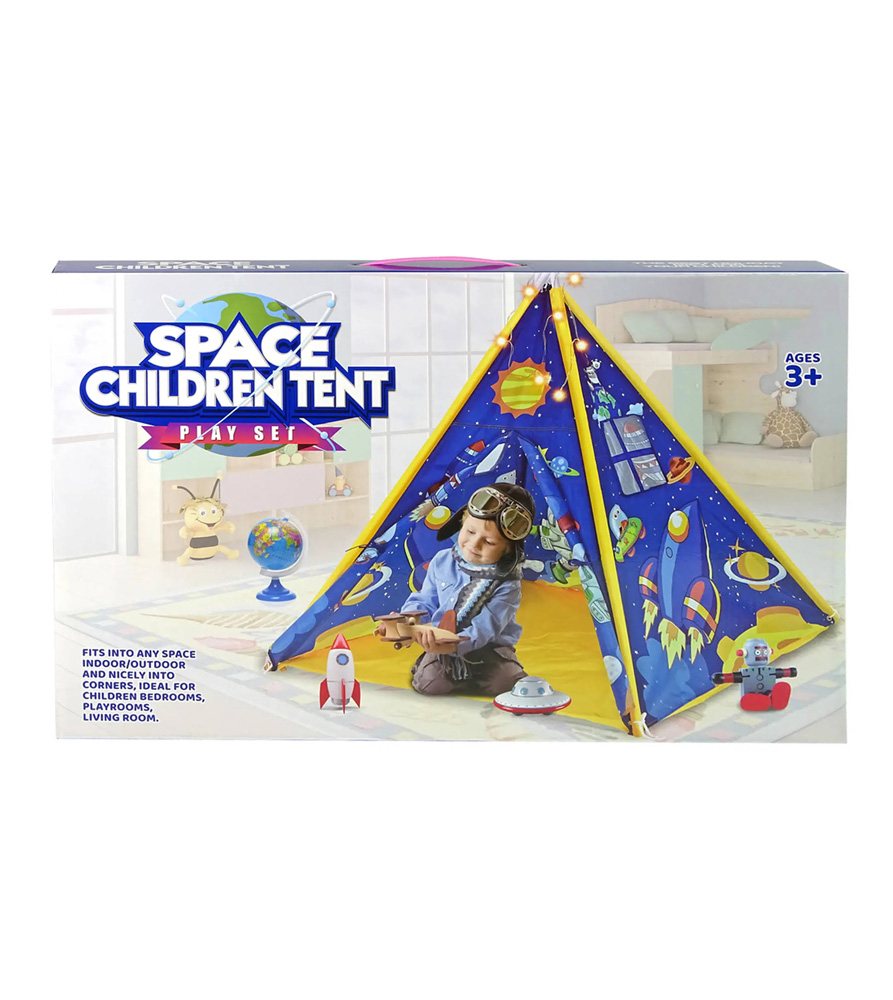 BLUE PLAY TENT WITH LIGHT