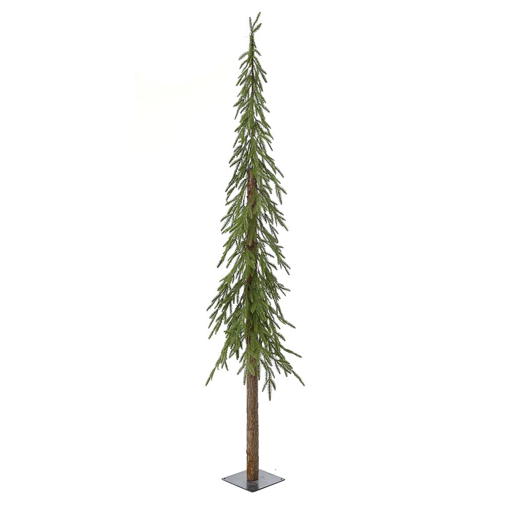 GREEN CHRISTMAS TREE PENCIL WITH IRON BASE AND WOODEN TRUNK 240 CM
