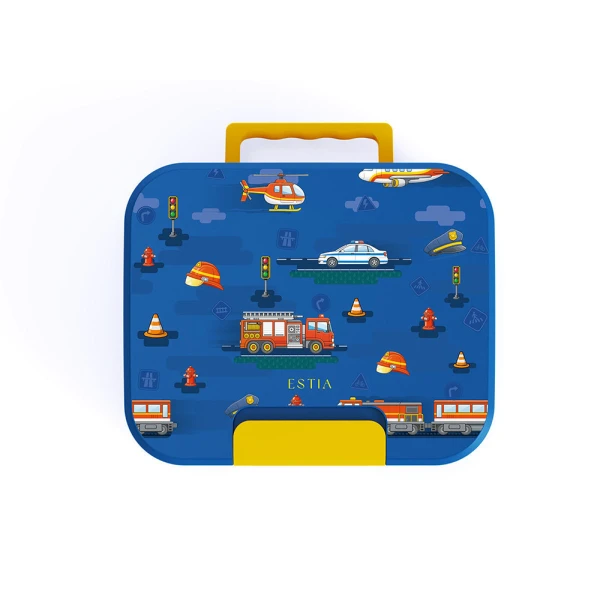 LUNCH BOX SAVE THE AEGEAN 1040ml 3 REMOVABLE COMPARTMENTS CITY HEROES