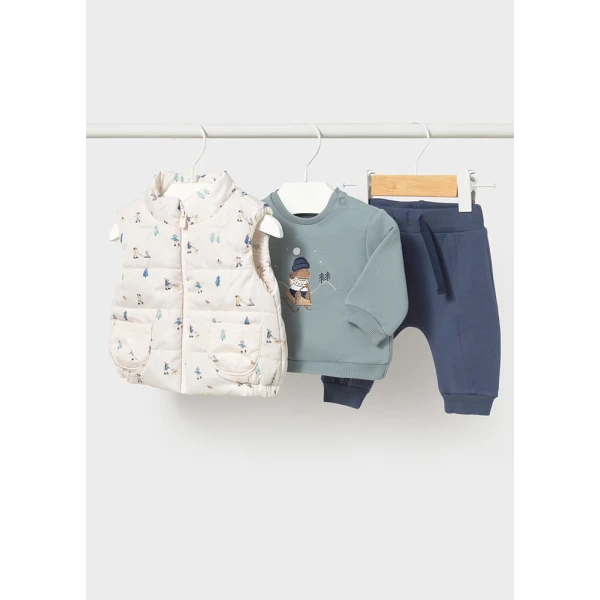 MAYORAL TRACKSUIT 3 PIECES VEST BLUE