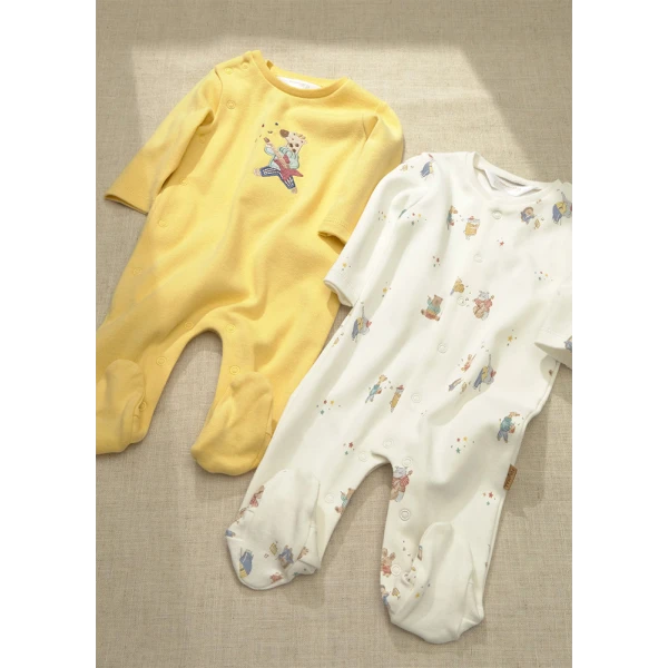 MAYORAL SET 2 ROMPERS INTELOCK CHAMOMILE