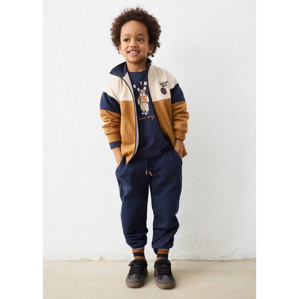 MAYORAL TRACKSUIT JACKET HOODLESS CLAY