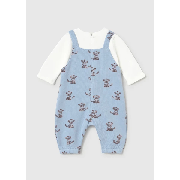 MAYORAL ROMPER PINAFORE CYAN