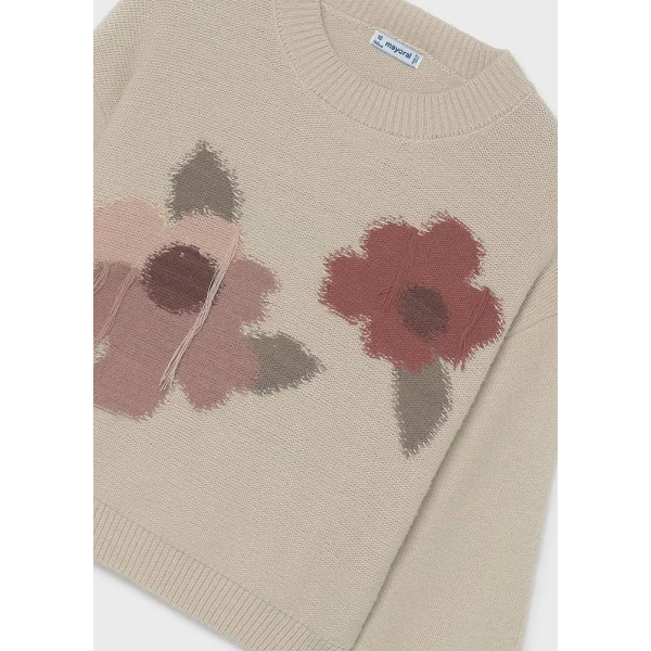 MAYORAL JERSEY FLOWERS ALMOND