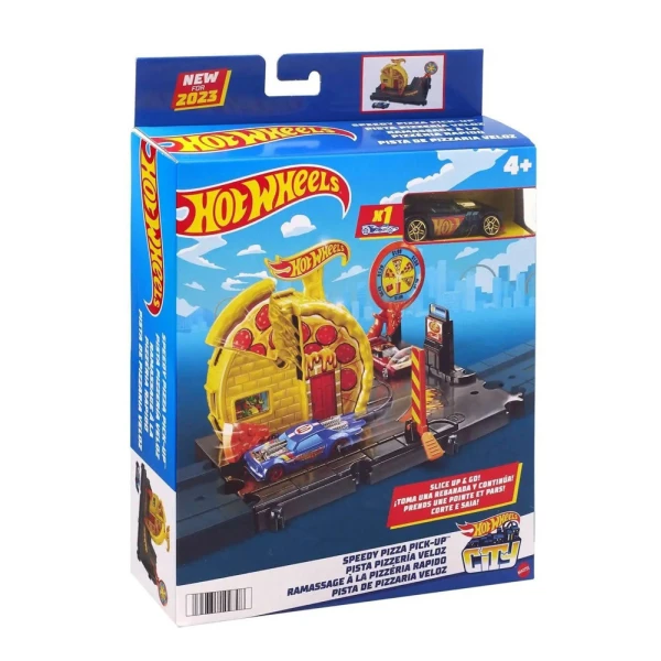 HOT WHEELS CITY MINI ΠΙΣΤΕΣ - SPEEDY PIZZA PICK-UP