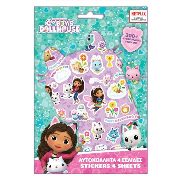 BLOCK WITH STICKERS 300 pcs 14.5X21.5 cm GABBY\'S DOLLHOUSE