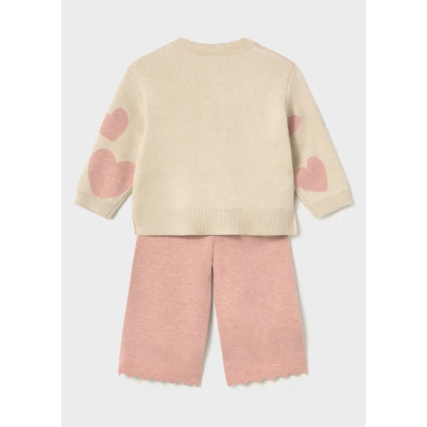 MAYORAL SET KNITTED PANTS PASTEL PINK