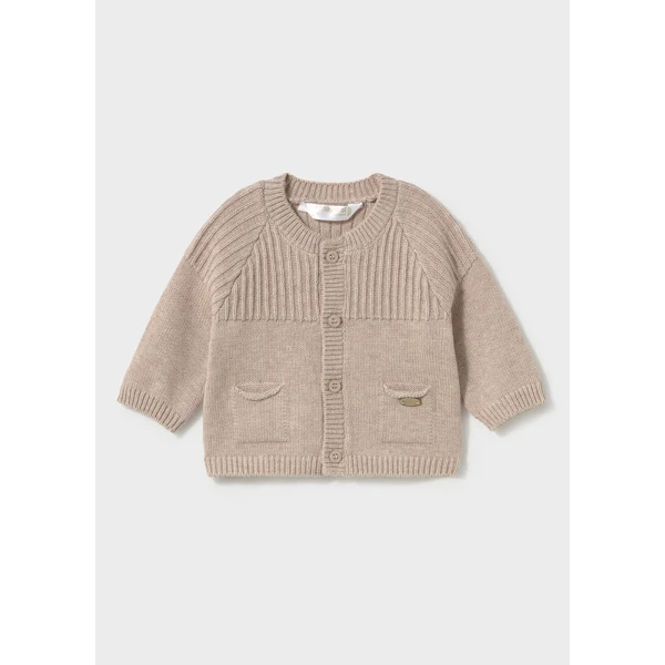 MAYORAL JACKET KNITTED CREW NECK MOCHA