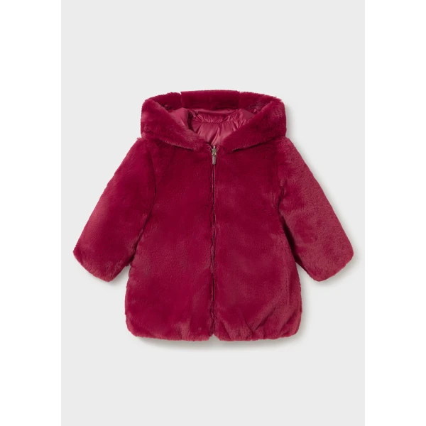MAYORAL JACKET REVERSIBLE FUR RASPBERRY