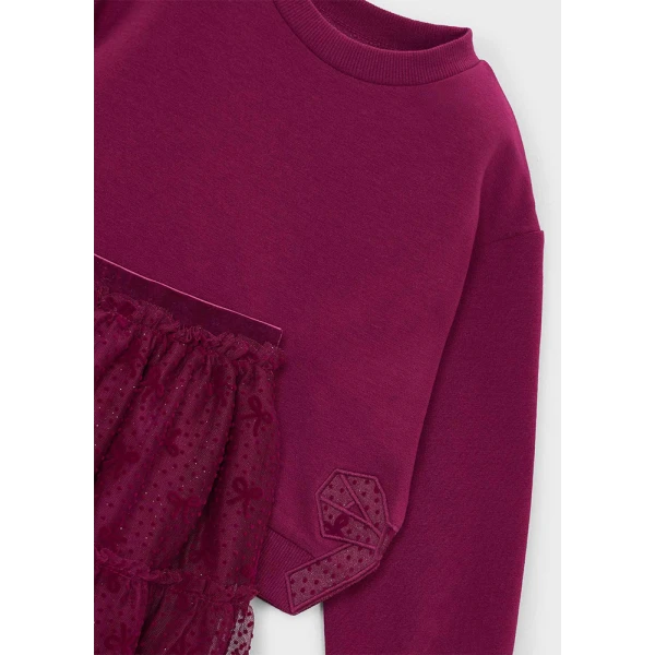 MAYORAL SET SKIRT TULLE RASPBERRY