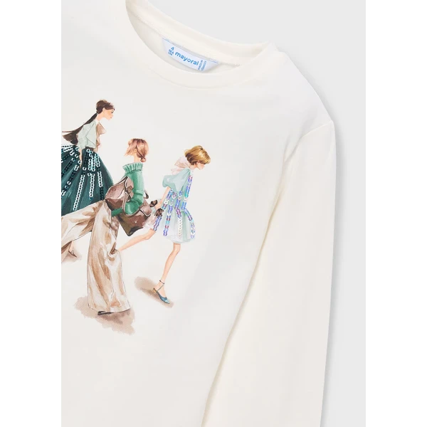 MAYORAL BLOUSE LONG SLEEVES FORMAL  BRIGHT BEIGE