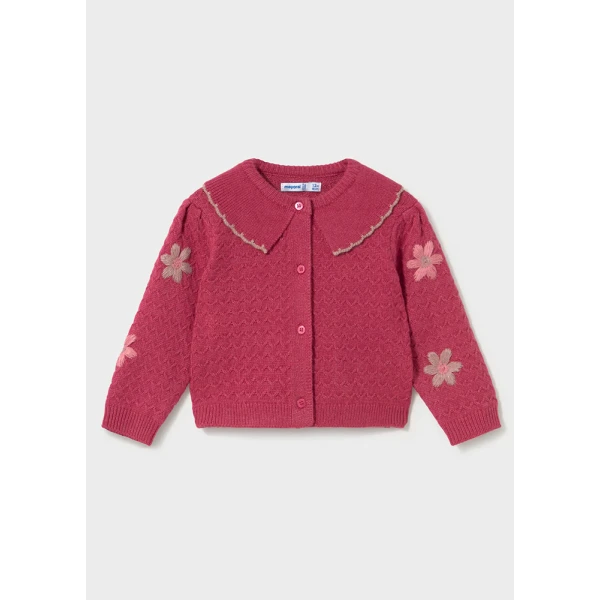 MAYORAL FLOWER EMBROIDERY JACKET PINK