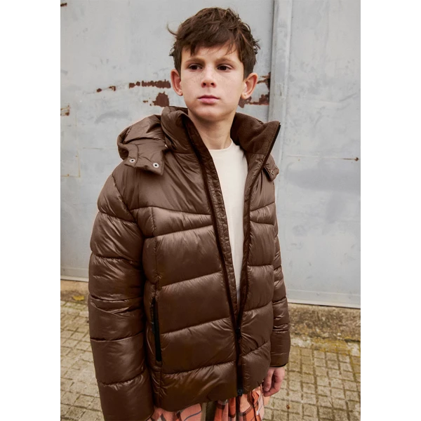 MAYORAL SHINY MATTE JACKET CHOCOLATE