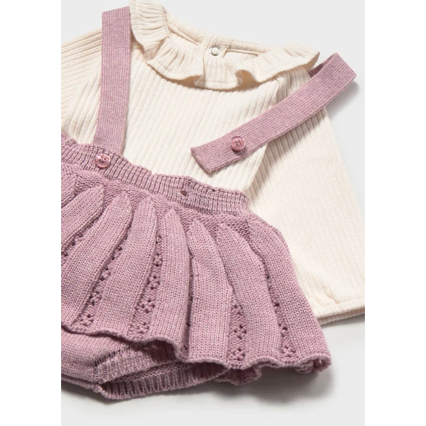 MAYORAL SET SKIRT KNITTED INTENSE PURPLE