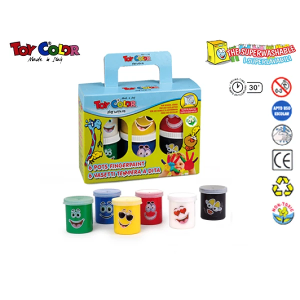 TOY COLOR FINGERS COLOURS  6 COLOURS 100ml S/WASH