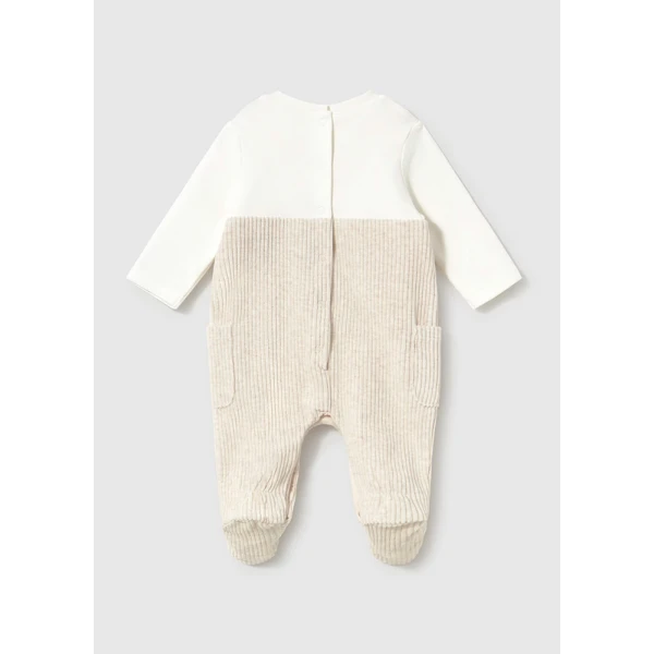 MAYORAL ROMPER PINAFORE CORDUROY  WHITE