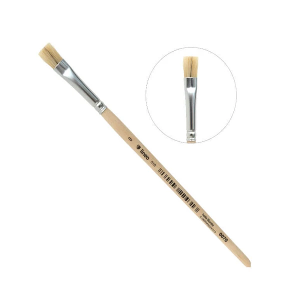LINEO SCHOOL FLAT HOG BRISTLE BRUSH No 8
