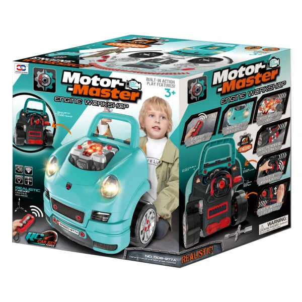 ENGINE WORKSHOP MOTOR MASTER WITH LIGHTS AND SOUND LIGHT BLUE