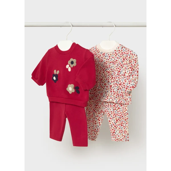 MAYORAL SET LEGGINGS 4 PIECES RED