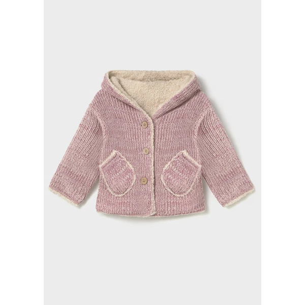 MAYORAL REVERSIBLE KNIT JACKET PURPLE MIX
