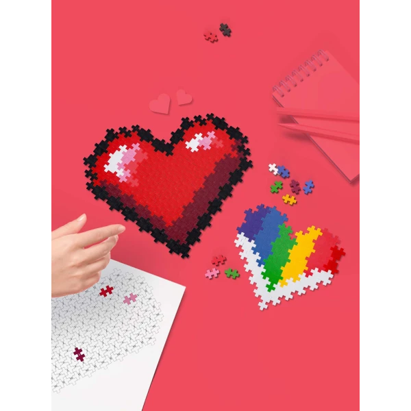 PLUS PLUS PUZZLE BY NUMBER ΚΑΡΔΙΕΣ 250 τεμ.