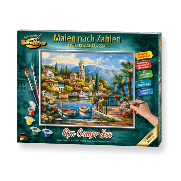 SCHIPPER MNZ PAINTING BY NUMBERS PAINTING BOARD - AT LAKE COMO