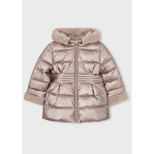 MAYORAL JACKET METALLIC FUR BROWN BRIGHT