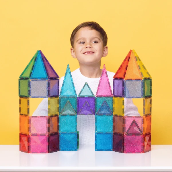 CONNETIX MAGNETIC TILES GLITTER CASTLE 48 pcs