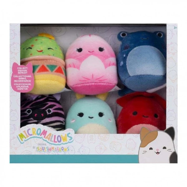 MICROMALLOWS - SET 6 PLUSH 6cm SQUISHMALLOWS W2