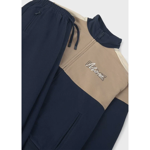 MAYORAL TRACKSUIT JACKET BLOCKING  BEIGE