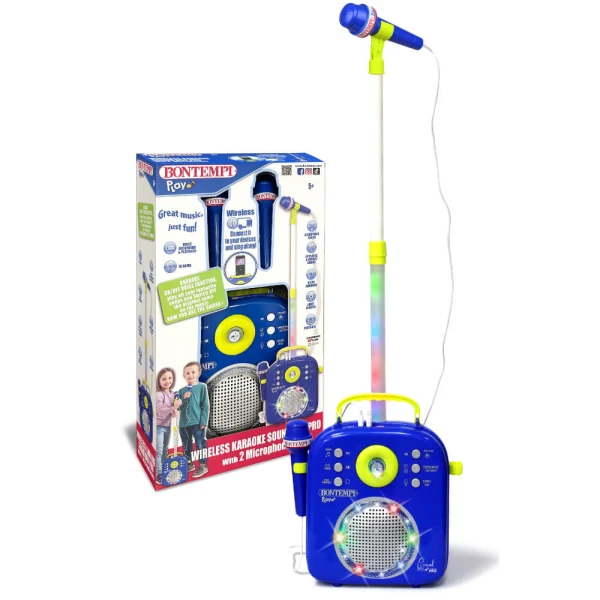 BONTEMPI BLUE KARAOKE WITH 2 MICROPHONES
