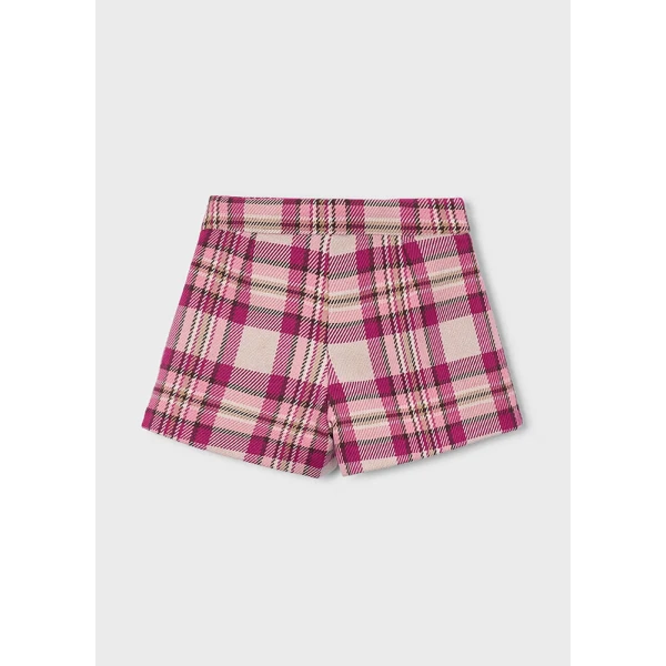 MAYORAL BERMUDA SHORTS CHECK RASPBERRY