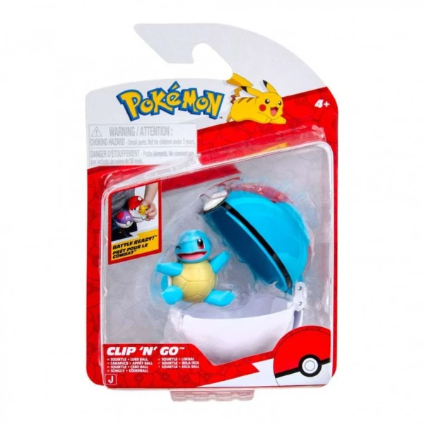 POKEMON POKE BALL CLIP N GO WITH FIGURE W22 - SQUIRTLE WITH LURE BALL