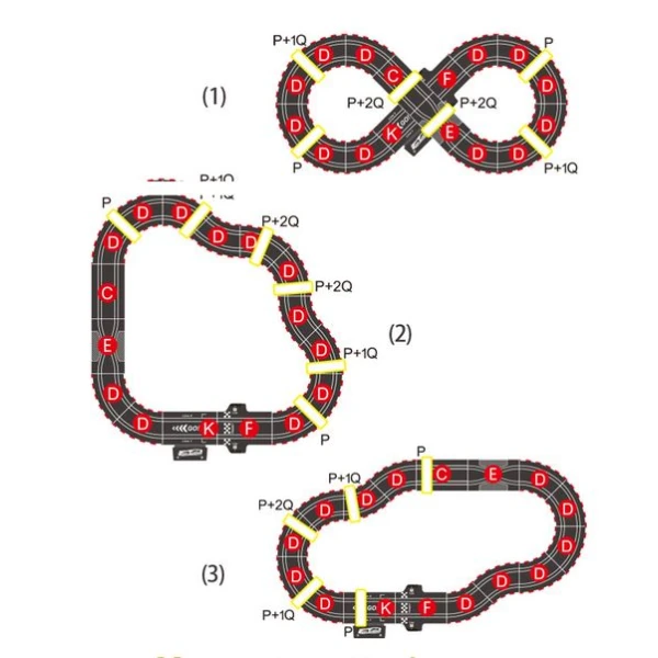 ELECTRIC RACEWAY WITH 2 CARS & CONTROLLERS WITH USB 2.8μ