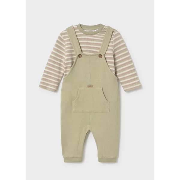 MAYORAL SET PINAFORE SOFT LIGHT GREEN