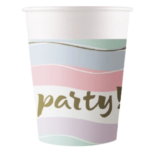 PAPER CUPS ELEGANT PARTY FSC 200ml 8 pcs