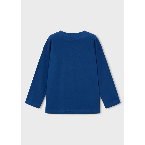 MAYORAL LONG SLEEVES BLOUSE WITH POCKET BLUE DARK