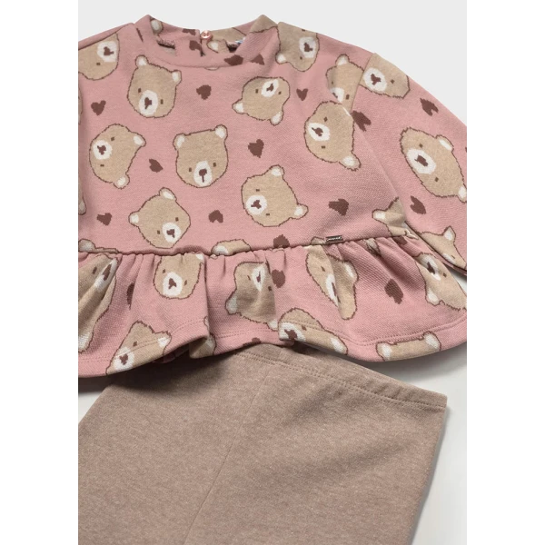 MAYORAL SET LEGGINGS AND BLOUSE PASTEL