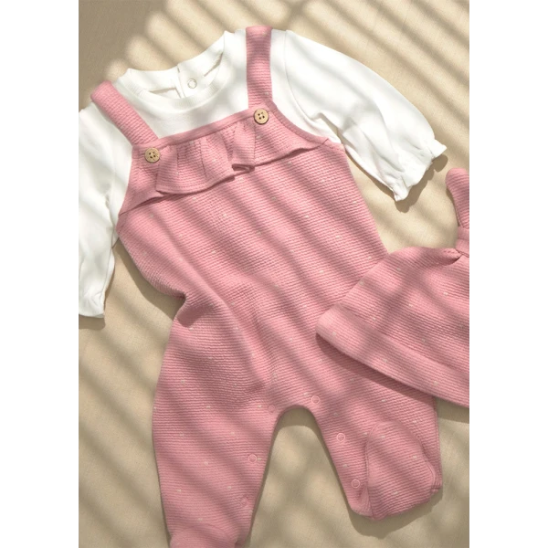 MAYORAL ROMPER PINAFORE POWDER