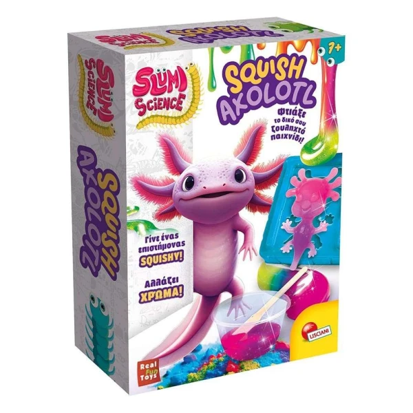 LISCIANI SLUMI SCIENCE POCKET SQUISH AXOLOTL
