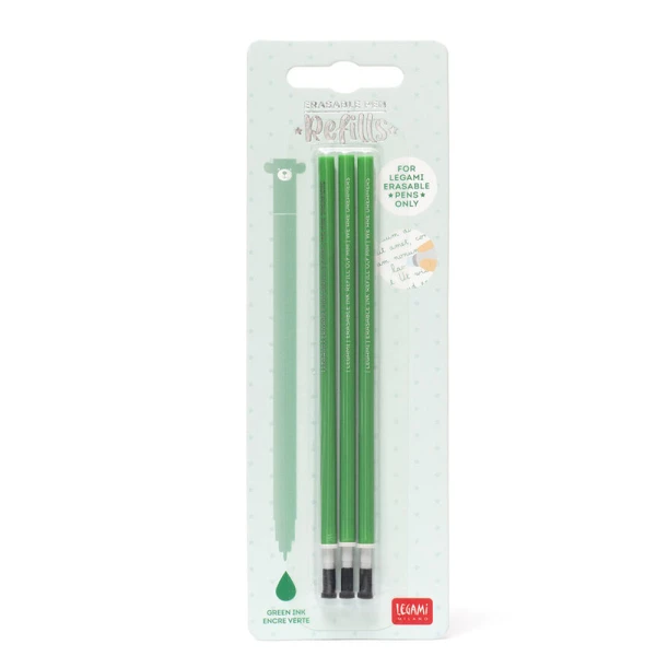 LEGAMI REFILL FOR GEL ERASABLE PEN 0.7mm 3 pcs GREEN