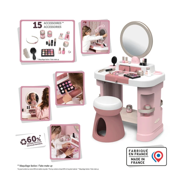 SMOBY MY BEAUTY DRESSING TABLE ΤΟΥΑΛΕΤΑ ΟΜΟΡΦΙΑΣ ΡΟΖ