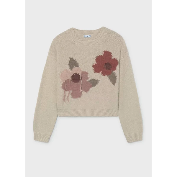 MAYORAL JERSEY FLOWERS ALMOND