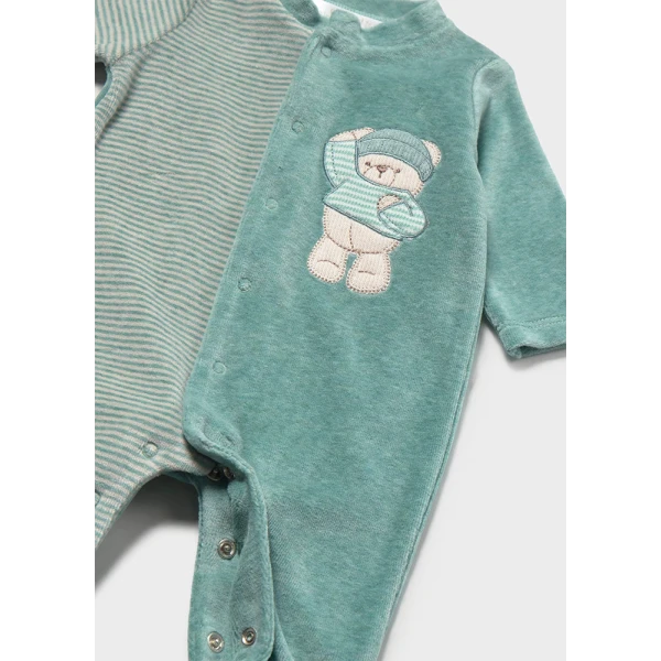 MAYORAL ROMPER VELOUR  GREEN INTENSE