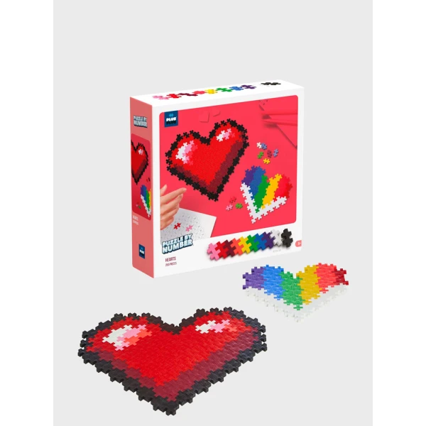 PLUS PLUS PUZZLE BY NUMBER ΚΑΡΔΙΕΣ 250 τεμ.