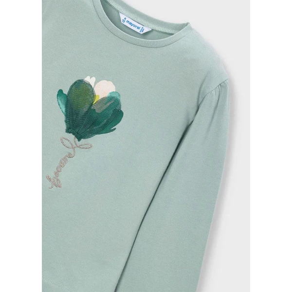 MAYORAL BLOUSE LONG SLEEVES FORMAL  PISTACHIO